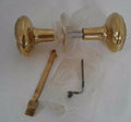 Antique Look Double Door Knob Scrolled Ornate Detailed Brass Brand New Complete