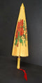 Antique Canvas Umbrella Bamboo Parasol Wood Handle Hand Crafted Unique
