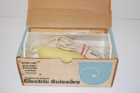 Vintage Hamilton Beach 2 speed Electric Scissors Model 348 In Box! Retro kitchen