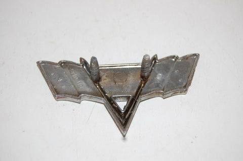 1967 CHEVROLET IMPALA V CROSS FLAG EMBLEM W/ PINS ORNAMENT CAMARO NOVA