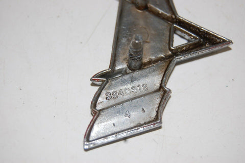 1967 CHEVROLET IMPALA V CROSS FLAG EMBLEM W/ PINS ORNAMENT CAMARO NOVA