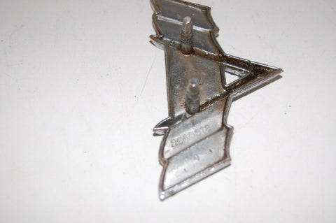 1967 CHEVROLET IMPALA V CROSS FLAG EMBLEM W/ PINS ORNAMENT CAMARO NOVA