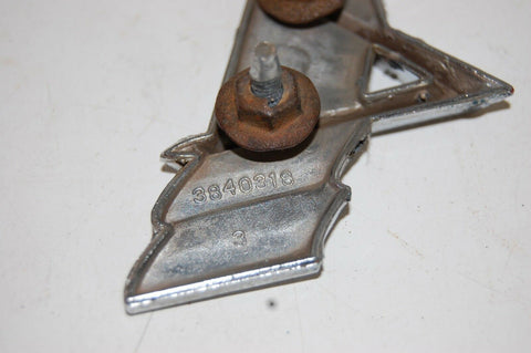 1967 CHEVROLET IMPALA V CROSS FLAG EMBLEM W/ PINS ORNAMENT CAMARO NOVA