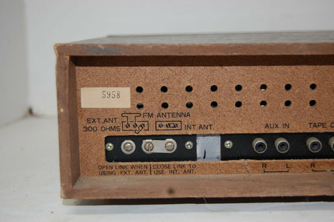 Montgomery Ward Airline AM/FM Stereo 8 Track Player 5958 POWERS ON PARTS/ REPAIR