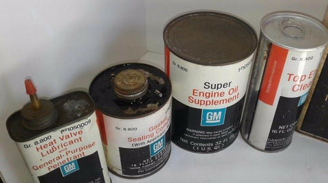 GM Vintage Engine Car Performance Collectible LOT of 10 Factory Cans Full