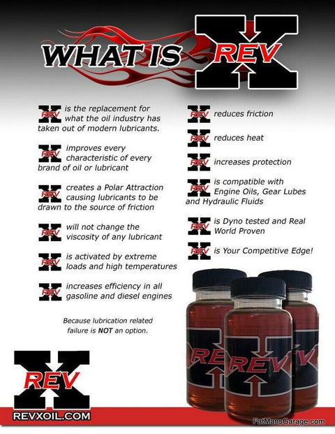 REV-X Engine Oil Treatment (1) 4 oz For Powerstroke Cummins Duramax Turbo Diesel