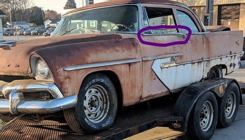 1956 Plymouth Belvedere LEFT SIDE DOOR WINDOW TRIM MOLDING MOPAR