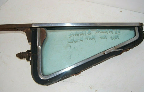 1956 PLYMOUTH BELVEDERE RS VENT WINDOW ASSEMBLY W/ GLASS SOLEX HERCULITE