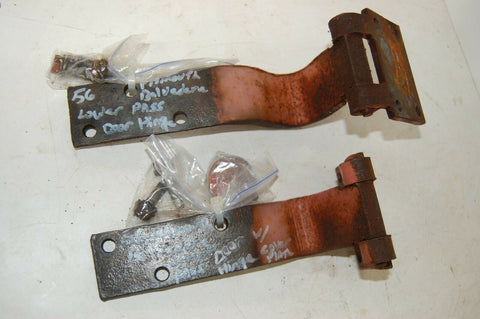 1956 PLYMOUTH BELVEDERE Door Hinges upper / lower right side OEM MOPAR 56