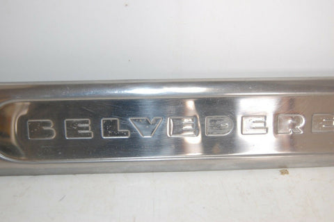 1956 Plymouth Belvedere Left Center Door Trim OEM MOPAR 56 Belvedere badge