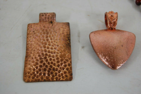 handmade necklace howlite beads/ brown jasper beads/ cooper pendants jewelry set