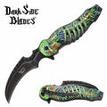 DARK SIDE BLADES DS-A088GY KNIFE SKULL MAN CAVE