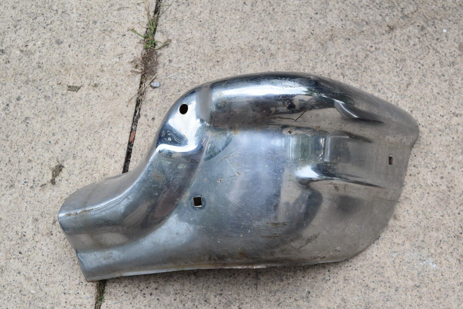 1957 Chevy Bel Air Front LH Left driver Bumper Cap End Guard 57 Chevro FatMan's Garage, LLC