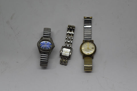 lot of 3 watches bulova f805083 aspect nyny 11275