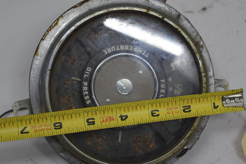 1952 52 GMC truck fuel temperature oil amperes gauge instrument panel OEM 12092