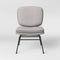 Fletcher Slipper Chair Black Metal Legs Light Gray Project 62 Furniture
