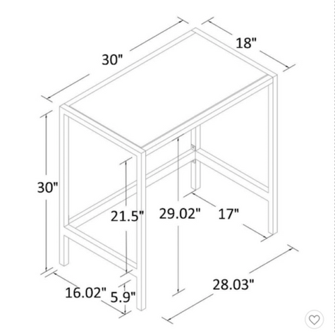 Pillowfort Burke Kids Metal Desk, Black 18 X 30 X 30 Furniture Target