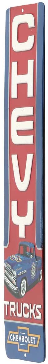 Vintage Like Chevy Trucks Vertical Embossed Metal Sign Man Cave Garage Gift