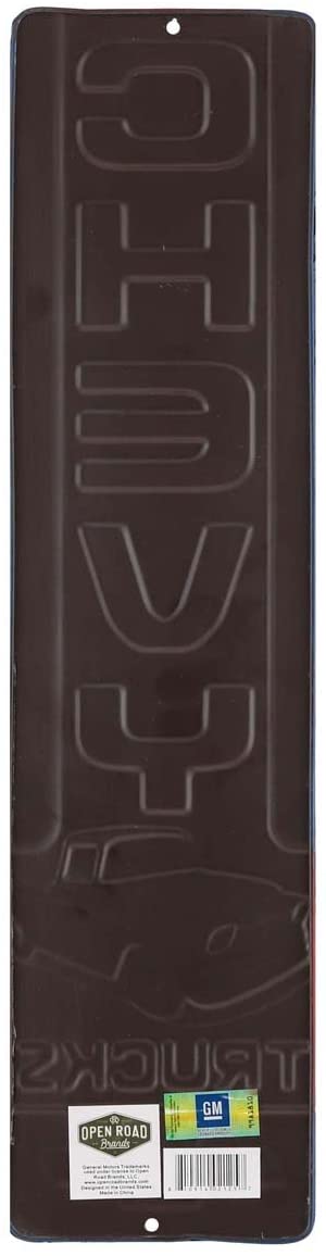 Vintage Like Chevy Trucks Vertical Embossed Metal Sign Man Cave Garage Gift