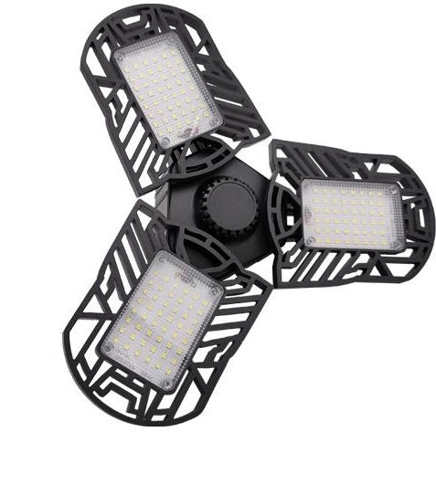 3 Leaf Metal Garage Folding Adjustable LED Ceiling Lighting Deformable