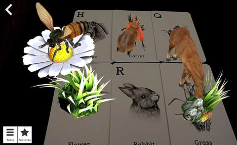 Animal 4D+ Augmented Reality Alphabet Flashcards for Kids Toys
