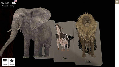 Animal 4D+ Augmented Reality Alphabet Flashcards for Kids Toys