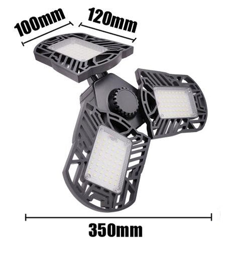 3 Leaf Metal Garage Folding Adjustable LED Ceiling Lighting Deformable