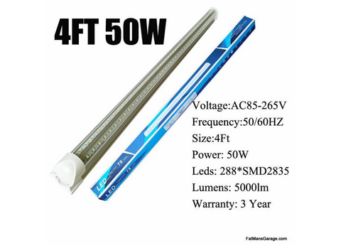 4 ft V-shaped 72 Watt LED Shop Light Fixture lighting