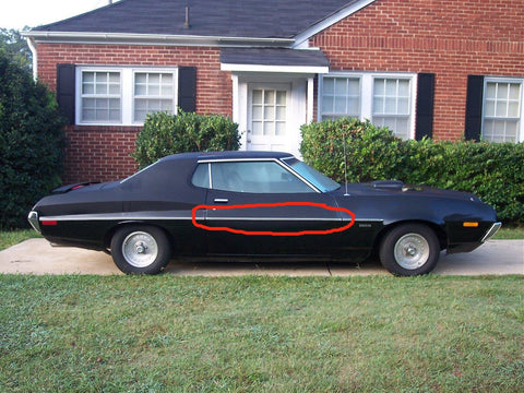 1972 Ford Gran Torino RH Passenger Front Door Molding Trim 72 OEM GTS CJ 2 Door