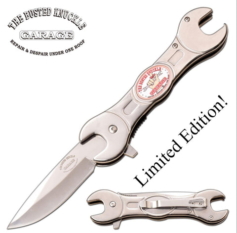 Busted Knuckle Garage Stainless Folding Knife Car Guy Limited Edition