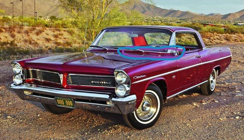 1963 63 Pontiac Catalina Lower LH Windshield Trim Molding Chrome Driver OEM