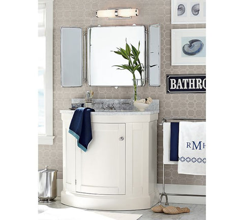 Pottery Barn Mercer Towel Stand Polished Nickel NEW