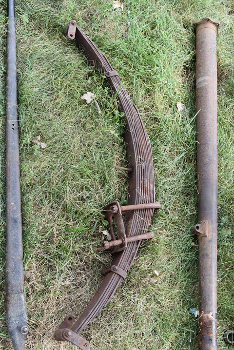 Lot of Various 37-48 Parts 1 Ton 5 Lug Rear End Drive Shaft Trailing Arms Spring