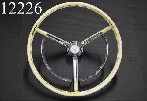 1958 1959 1960 Ford Thunderbird White Steering Wheel Horn Ring Button 58 59 60