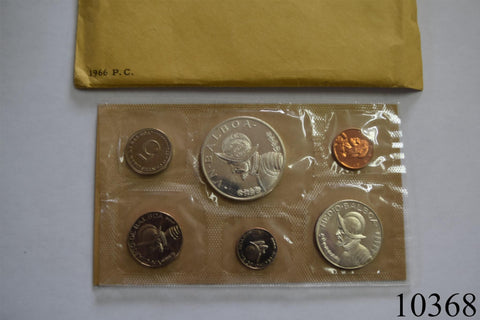 1966 PANAMA Large CONQUISTADOR BALBOA Genuine Proof 6 Coin Set 2 Silver