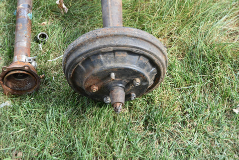 Lot of Various 37-48 Parts 1 Ton 5 Lug Rear End Drive Shaft Trailing Arms Spring