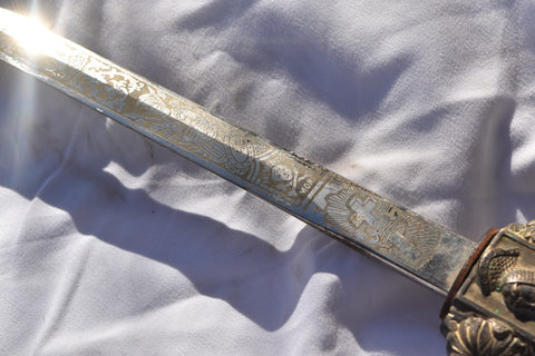 1890s Free Masons Masonic Templar Sword Sheath Scabbard Ceremonial MC Lilley Co