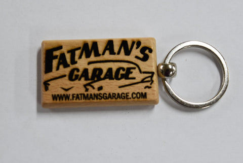Custom Laser Engraved Wood Keychain Rat Fink Fatman's Garage 2 sided Cool