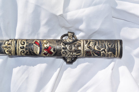 1890s Free Masons Masonic Templar Sword Sheath Scabbard Ceremonial MC Lilley Co