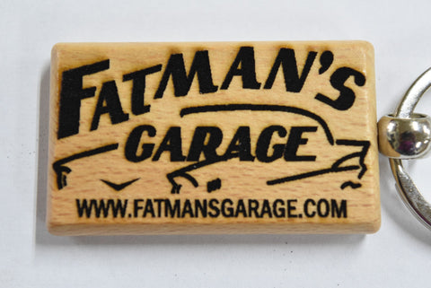 Custom Laser Engraved Wood Keychain Rat Fink Fatman's Garage 2 sided Cool