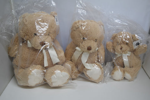 Teddy Bear Family 3 pack Mama Papa Baby 18" 15" 10" very soft Cooper Bears New