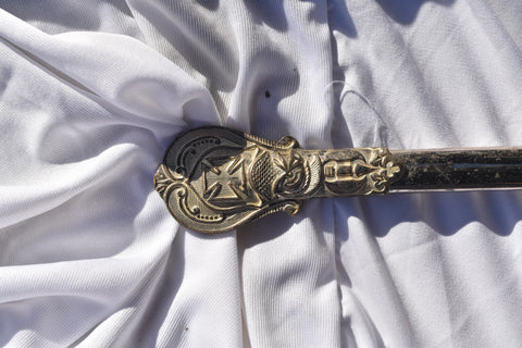 1890s Free Masons Masonic Templar Sword Sheath Scabbard Ceremonial MC Lilley Co
