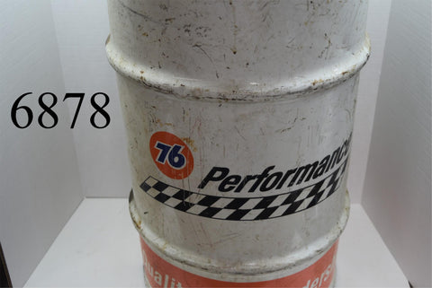 Vintage Oil Barrel Trash Can Cool Man Cave 76 performance garage