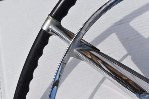 1958 Cadillac Limo Steering Wheel Black Horn Ring Button Complete Series 75 58