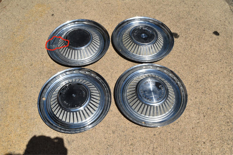 1959 59 Pontiac Motor Division 14" Hubcap Bonneville Catalina Star Chief Set 4