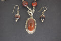 Lot of Sterling Silver Jewelry Necklace Earrings Tigers Eye Crystal 925