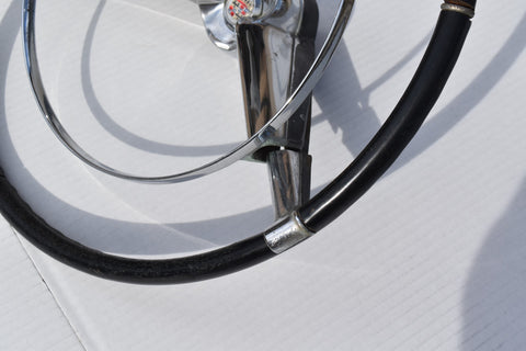 1958 Cadillac Limo Steering Wheel Black Horn Ring Button Complete Series 75 58