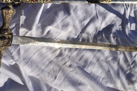 1890s Free Masons Masonic Templar Sword Sheath Scabbard Ceremonial MC Lilley Co