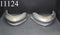 1956 Chevy Rear Bumper Guard Accessory Pair Ends Toppers Left Right Chevrolet 56