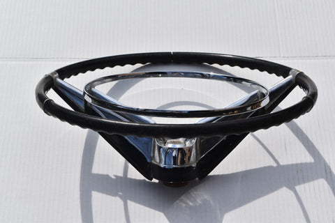 1958 Cadillac Limo Steering Wheel Black Horn Ring Button Complete Series 75 58